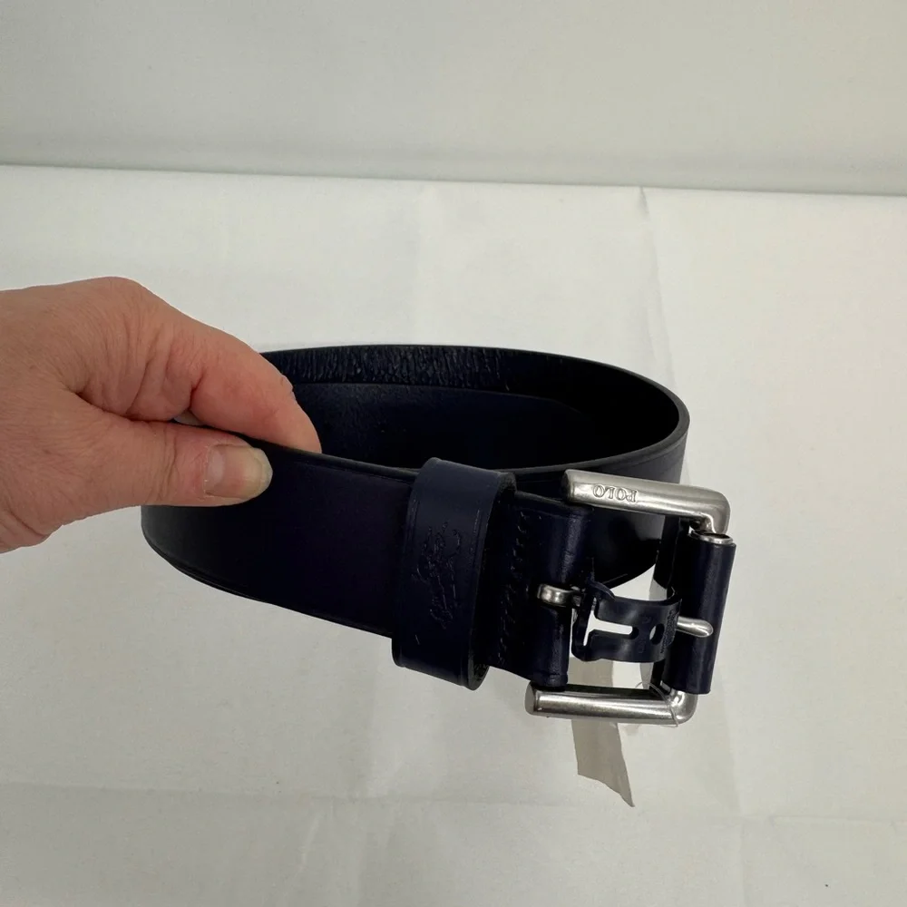 NWT POLO RALPH LAUREN US 32 Signature Pony Men's Leather Belt 1.5